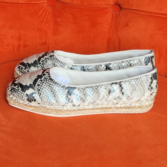 Franco Sarto Kiya Spadrilles Snakeskin Flats Size 8 - Picture 4 of 10